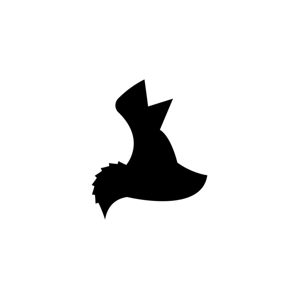 illustration vectorielle simple tête de renard noir vecteur