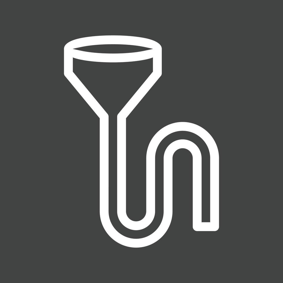icône inversée de ligne de bong de bière vecteur