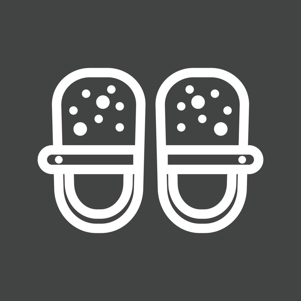 icône inversée de la ligne de chaussures de bébé vecteur