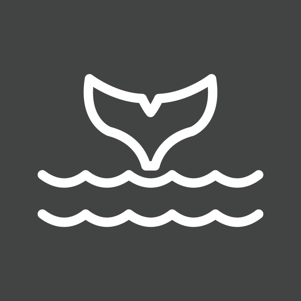 icône inversée de la ligne des océans vecteur
