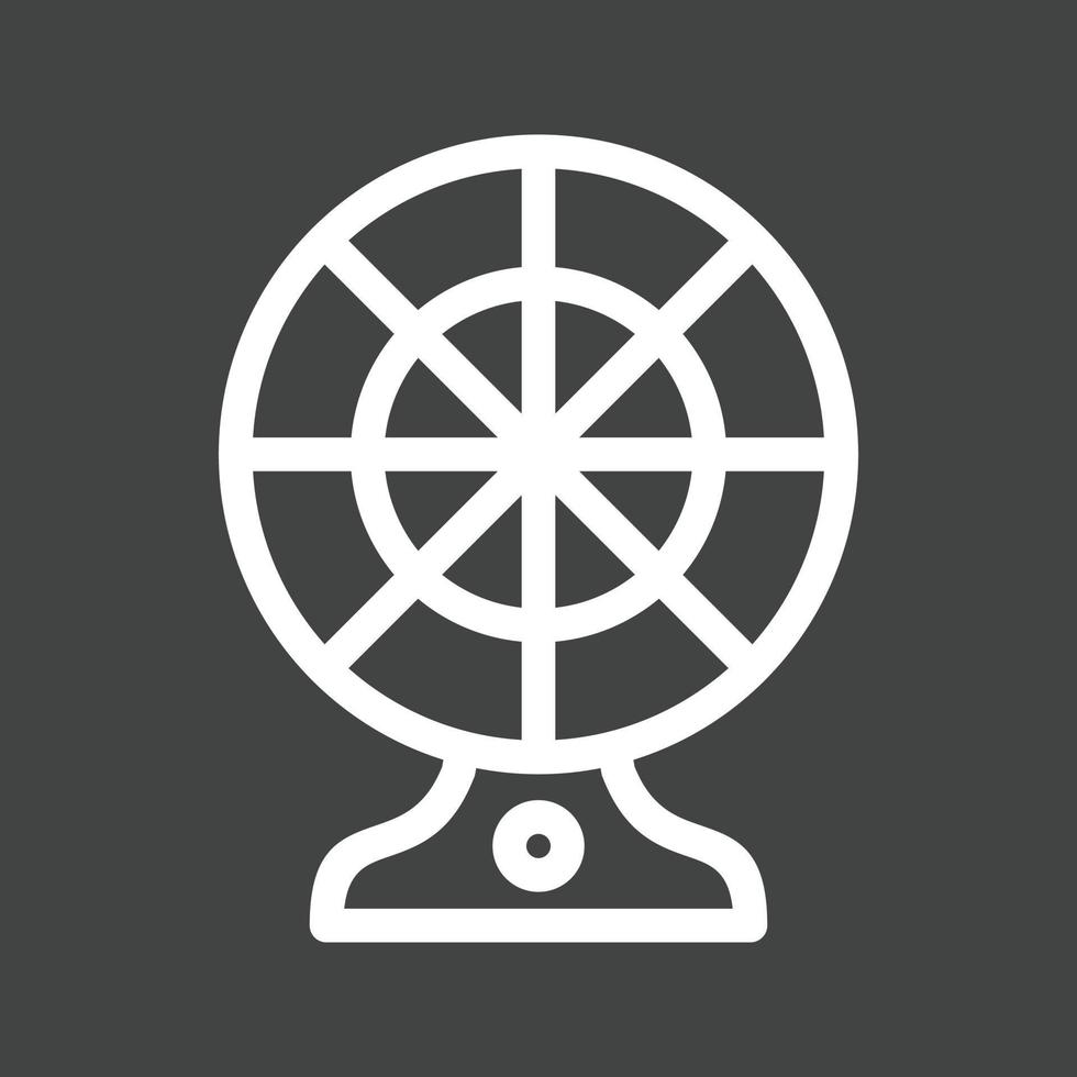 icône inversée de la ligne du ventilateur électrique vecteur