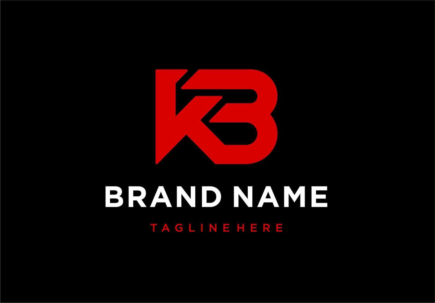 création de logo initial kb monogramme lettre moderne vecteur