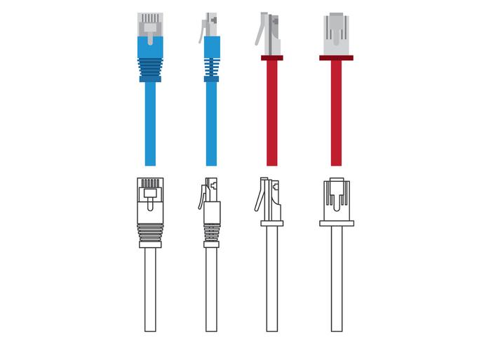 Ensemble de vecteur RJ45