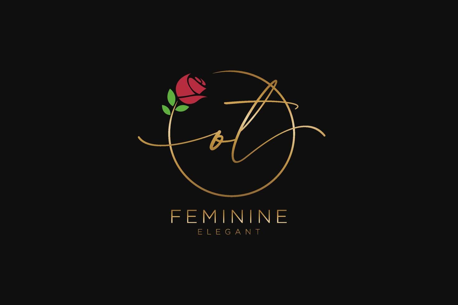 monogramme de beauté de logo initial ou féminin et design de logo élégant, logo manuscrit de signature initiale, mariage, mode, floral et botanique avec modèle créatif. vecteur