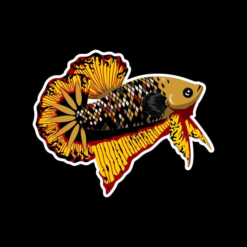 art d'illustration vectorielle de poisson betta vecteur