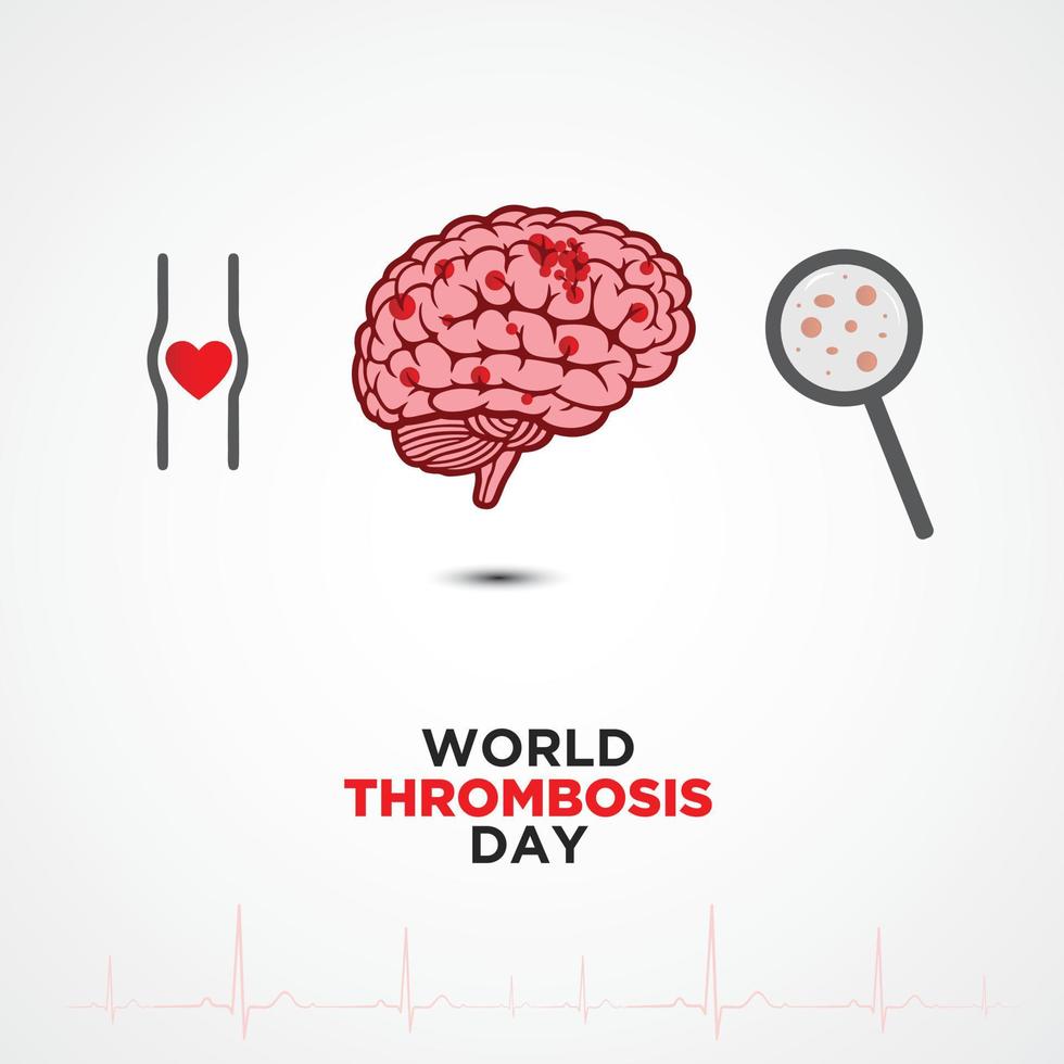 concept de la journée mondiale de la thrombose. 13 octobre. modèle pour l'arrière-plan, la bannière, la carte, l'affiche. illustration vectorielle. vecteur