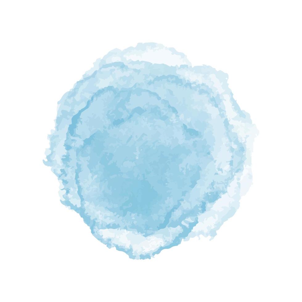 tache liquide aquarelle dessinée à la main de vecteur de couleur bleue. Élément abstrait de goutte de gribouillis de taches d'aqua pour la conception