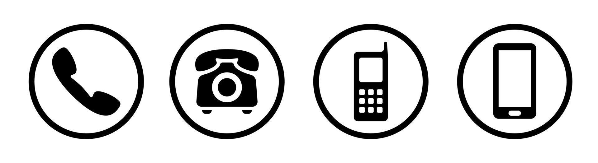élément de conception d'icône de téléphone adapté aux sites Web, à la conception d'impression ou à l'application vecteur