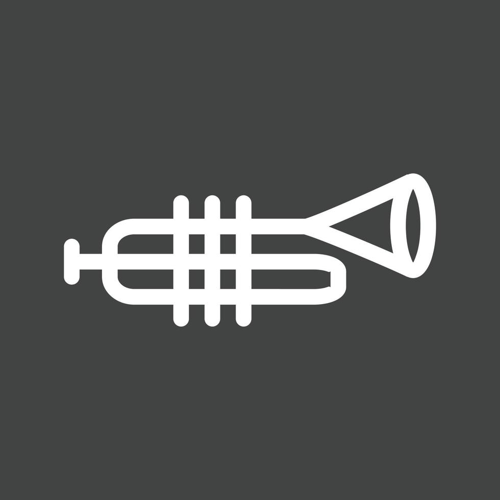 icône inversée de la ligne de trompette vecteur