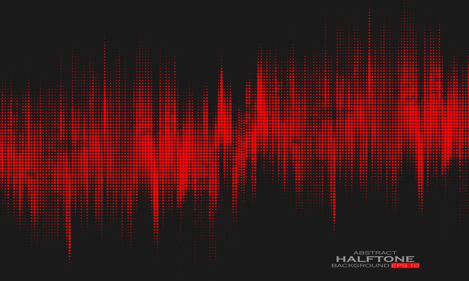 abstrait de vecteur de demi-teinte rouge sur le thème noir