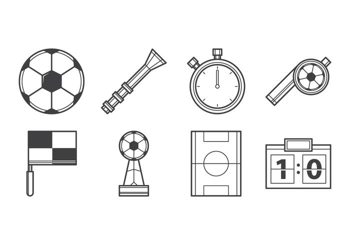 Vecteur libre d'icônes de football