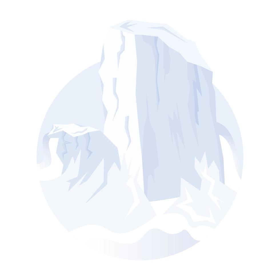 une illustration plate du glacier vecteur