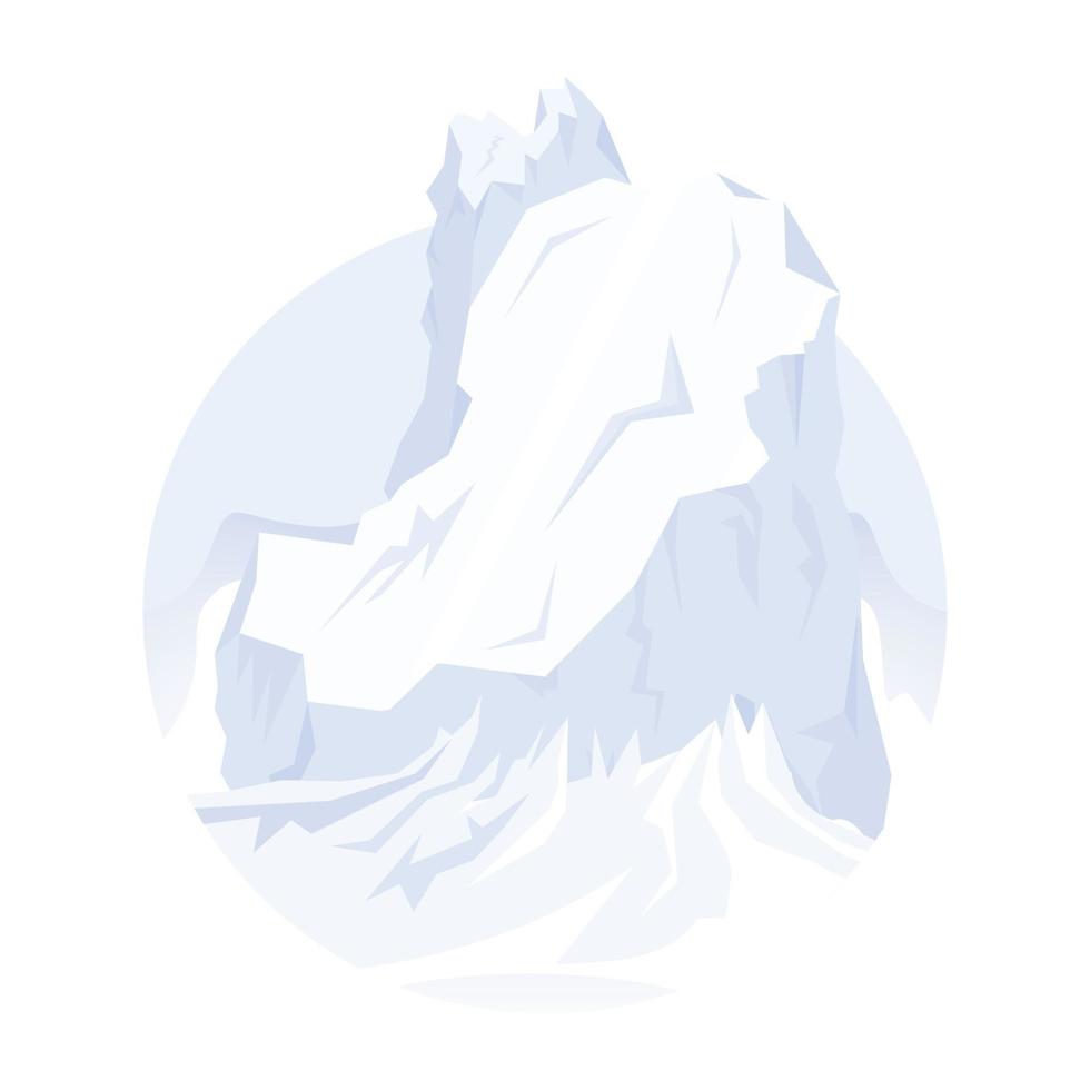 une illustration plate du glacier vecteur