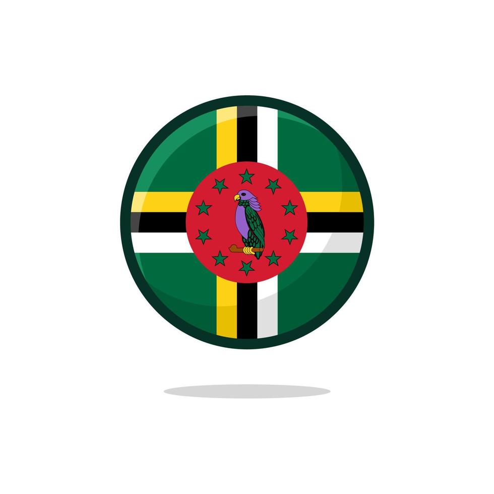 icône du drapeau de la dominique vecteur
