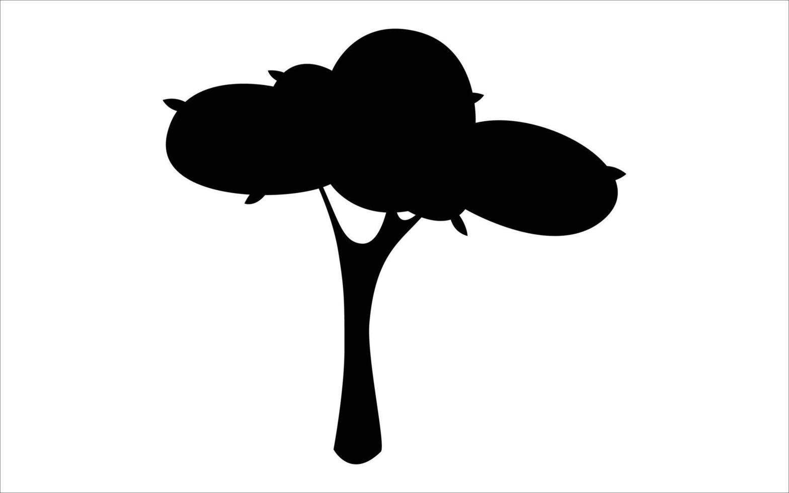 arbre clipart ensemble pro vecteur arbres plats style design plat, vecteur d'icône