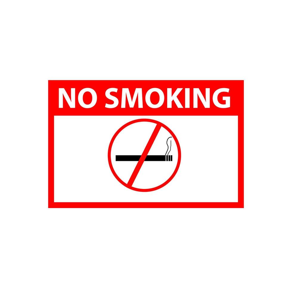 signe de vecteur de zone non fumeur