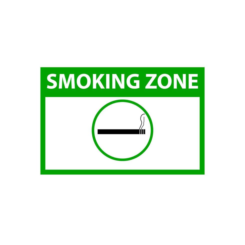 illustration de signe de vecteur de zone fumeur 2