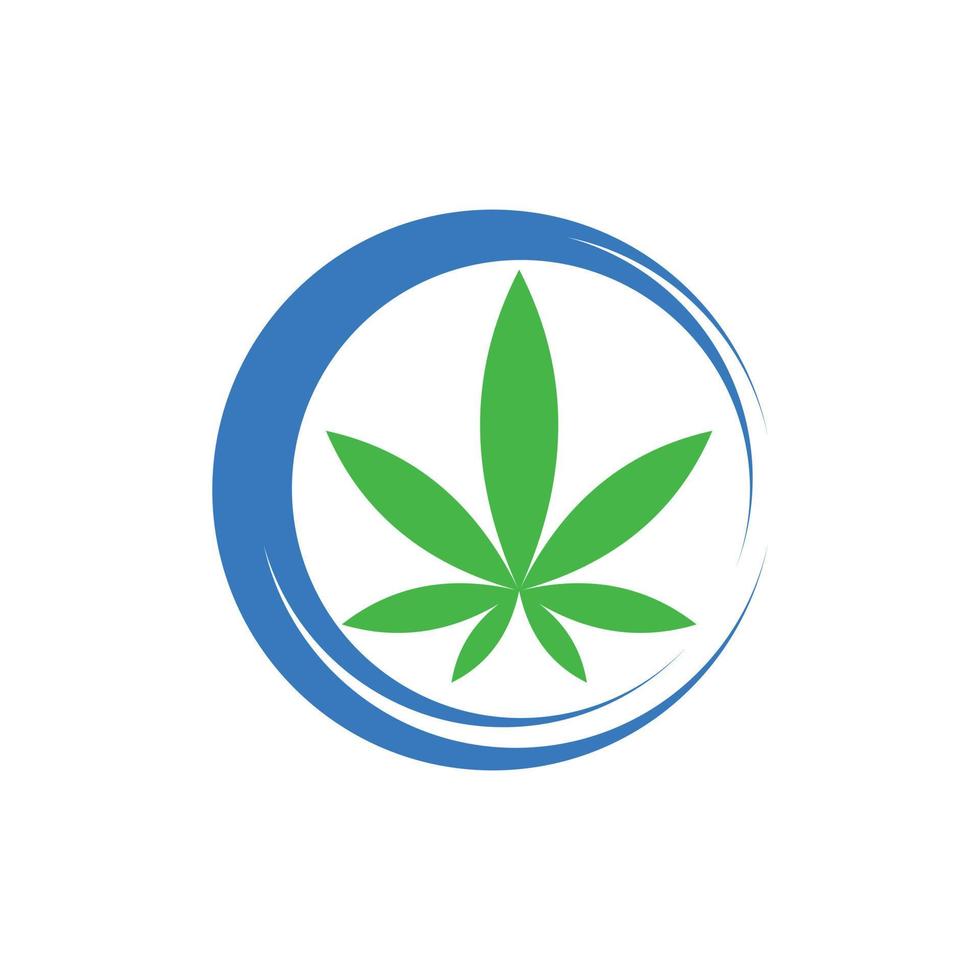 feuille de cannabis nature simple logo vecteur
