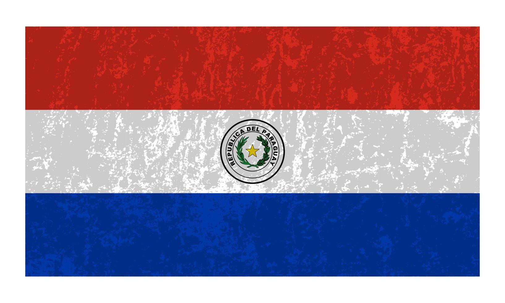 drapeau du paraguay, couleurs officielles et proportion. illustration vectorielle. vecteur