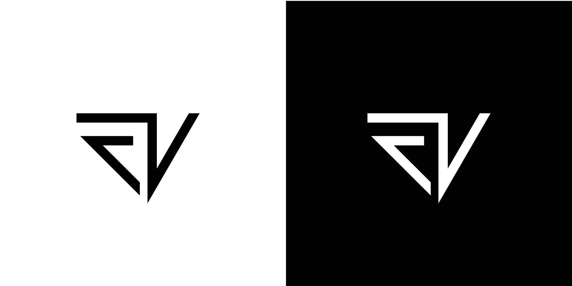 création de logo initiales de lettre fv moderne et sophistiquée vecteur
