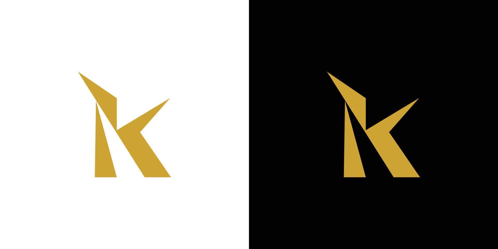 création de logo abstrait moderne et unique lettre k initiales vecteur