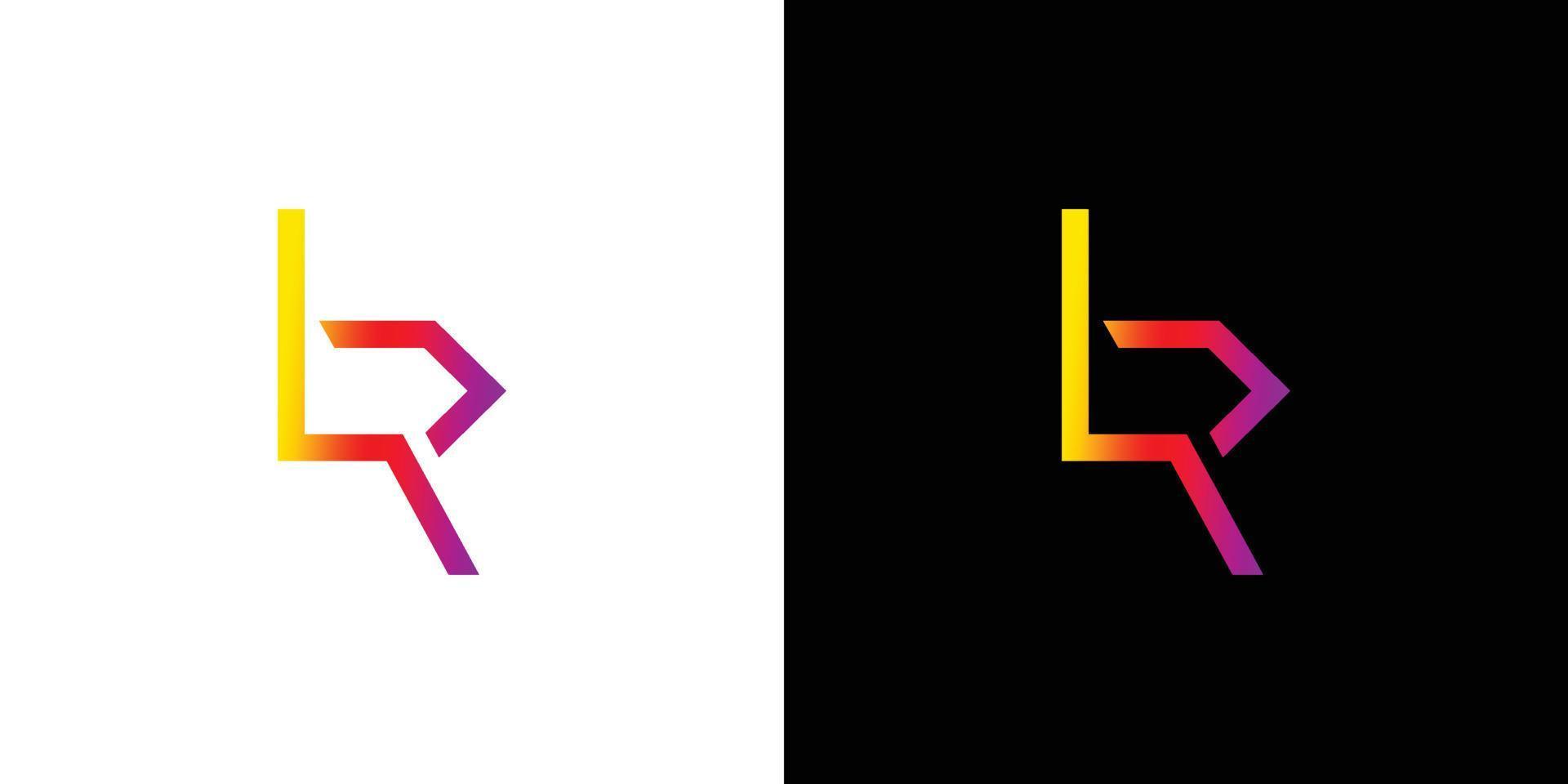 création de logo moderne et sophistiquée lettre lr initiales vecteur