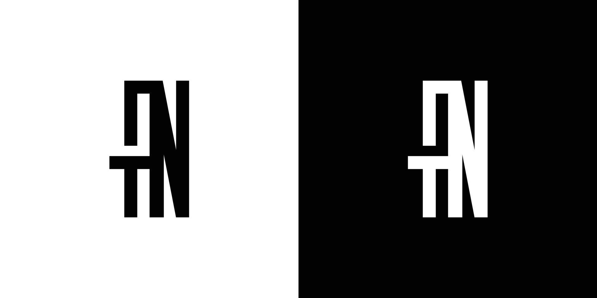 création de logo simple et moderne lettre fn initiales vecteur
