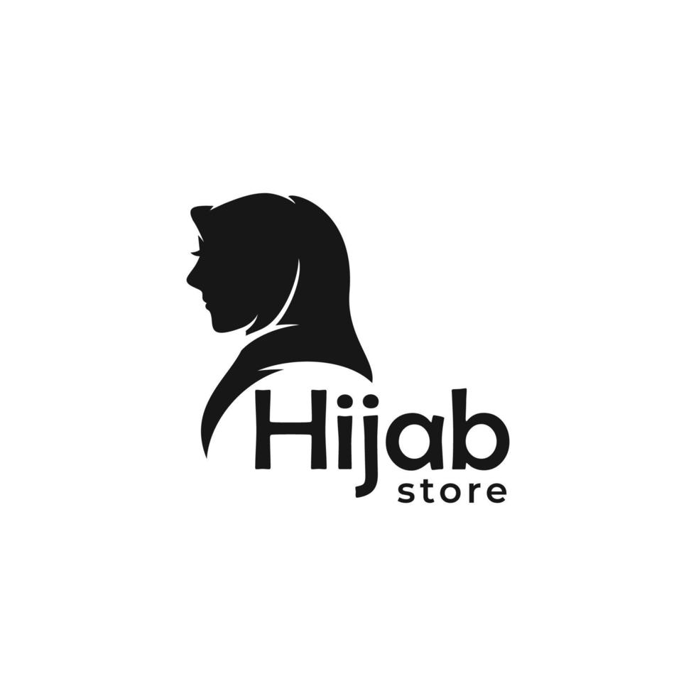 vecteur de conception de logo de magasin hijab