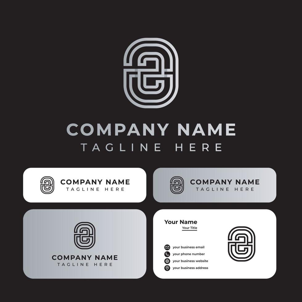 lettre az contour logo, adapté à toute entreprise ou identité personnelle. vecteur