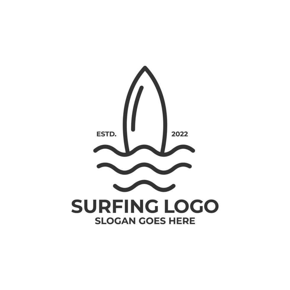 vecteur de logo de surf