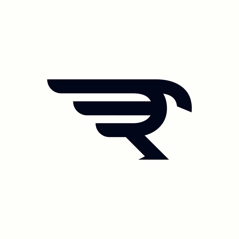 conception minimale d'illustration de logo lettre r eagle pour votre entreprise ou votre entreprise vecteur
