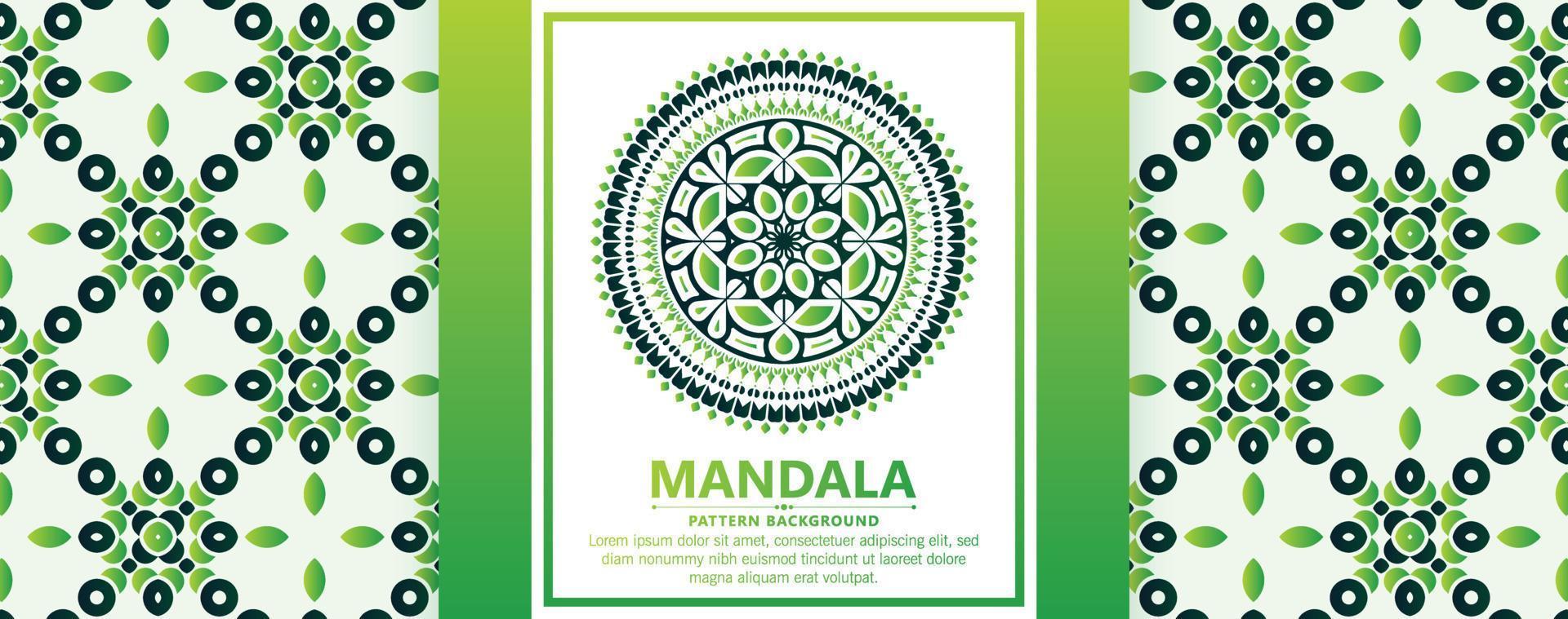 fond de mandala décoratif vert vecteur