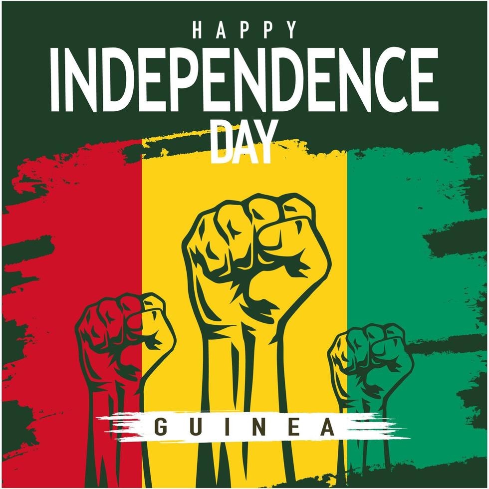 illustration vectorielle fête de l'indépendance de la guinée vecteur