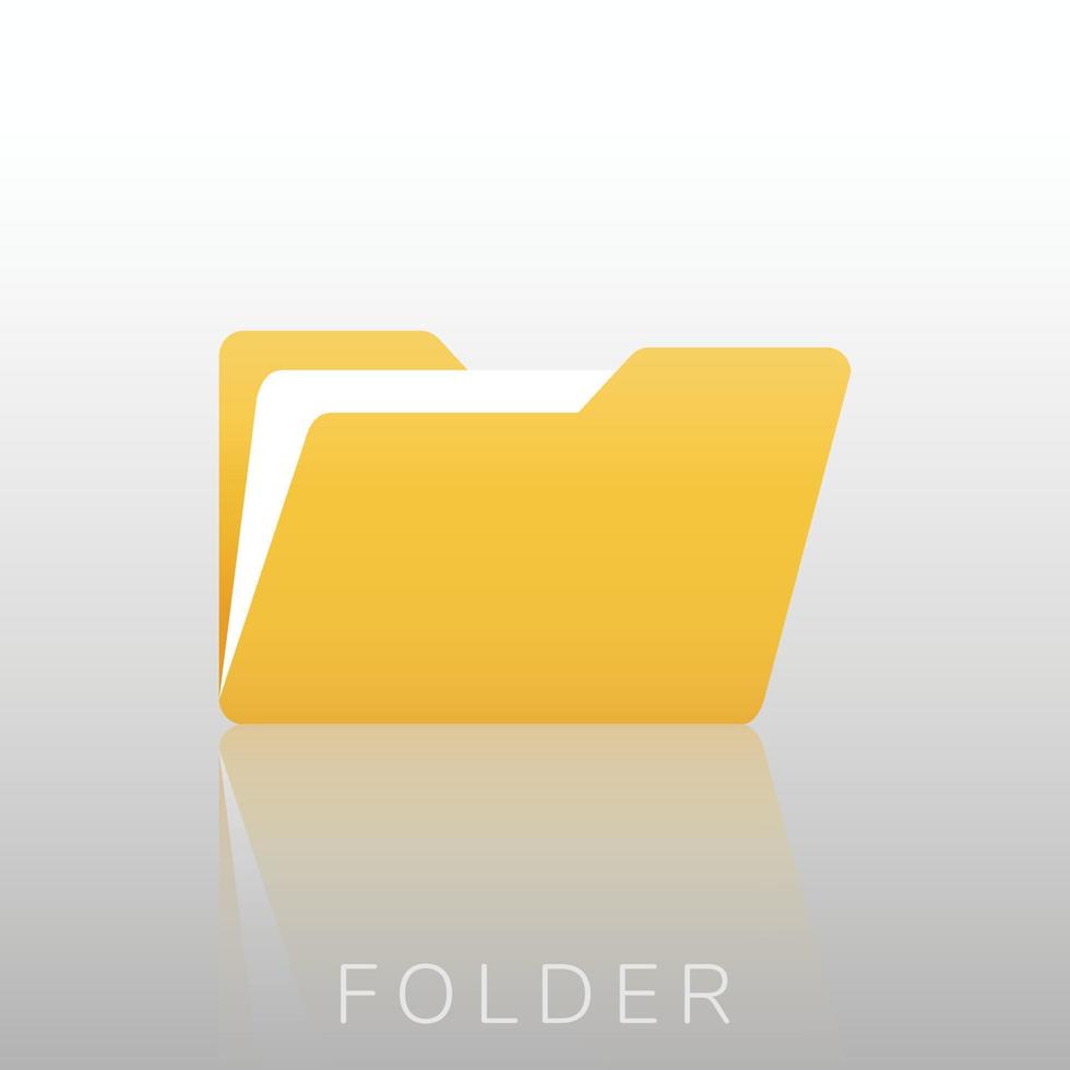 icône de dossier jaune, vecteur, illustration. vecteur