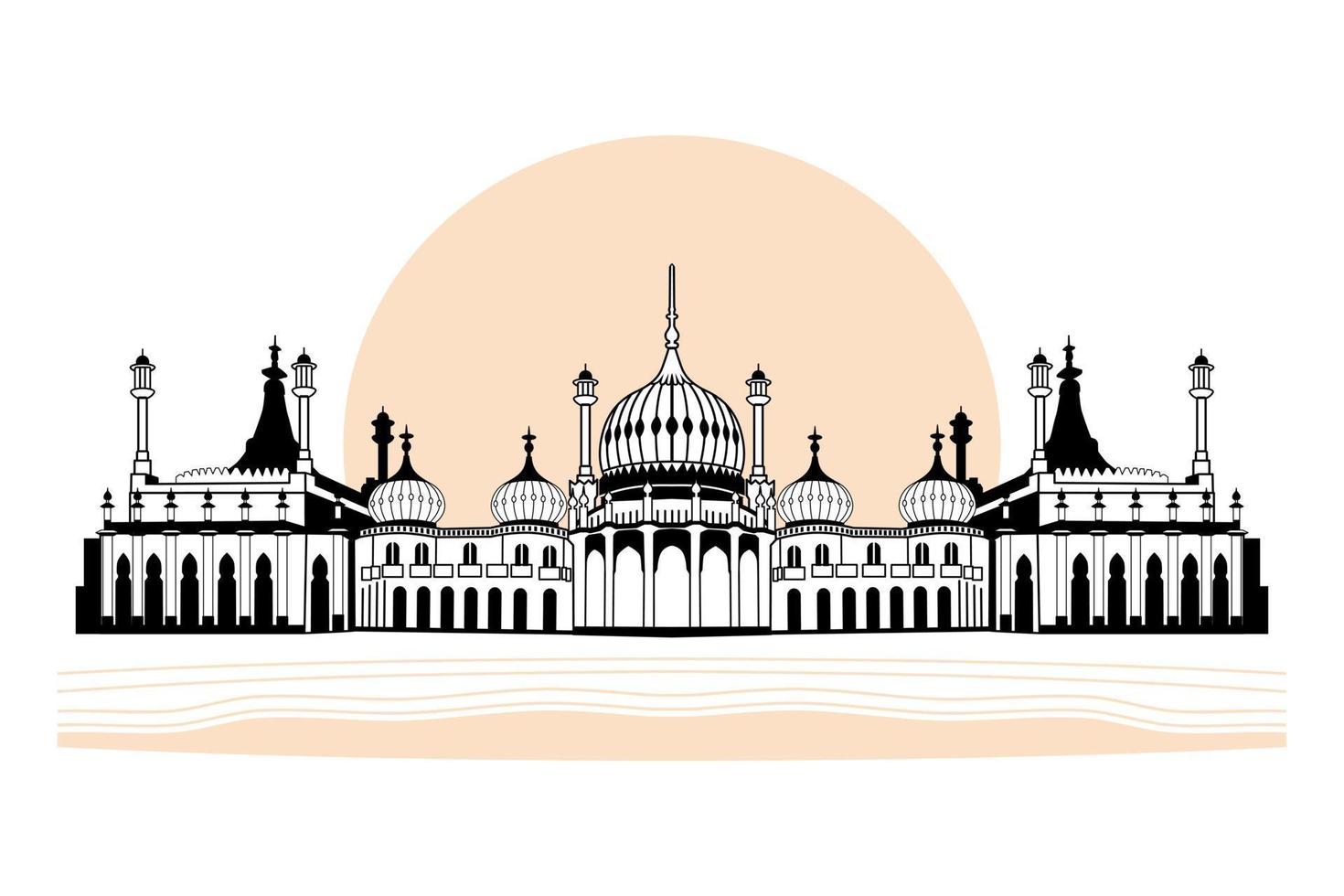 pavillon royal bâtiment illustration design vecteur