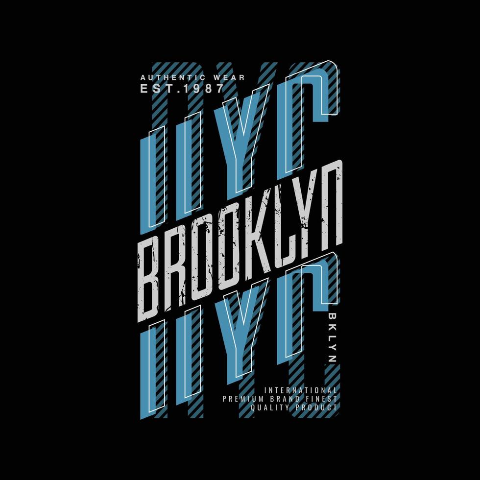 illustration vectorielle et typographie de brooklyn, parfaites pour les t-shirts, les sweats à capuche, les imprimés, etc. vecteur