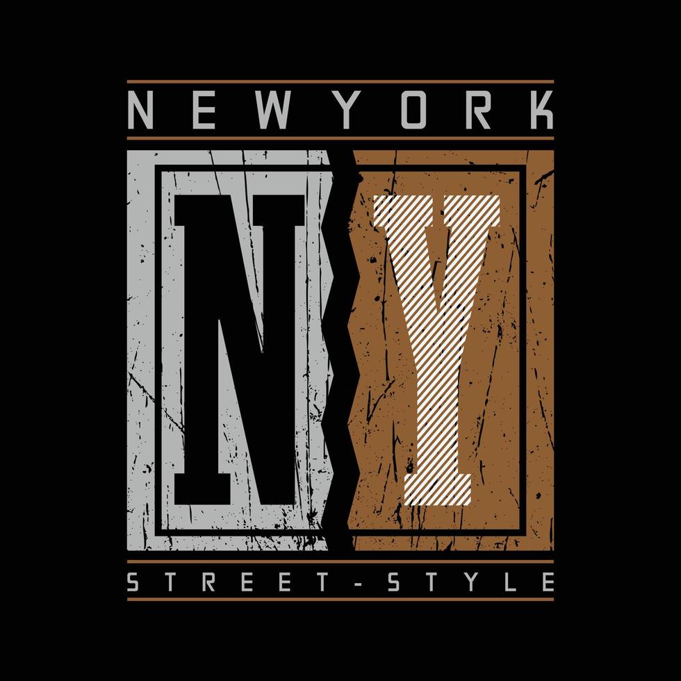 illustration et typographie vectorielles urbaines de new york, parfaites pour les t-shirts, les sweats à capuche, les imprimés, etc. vecteur