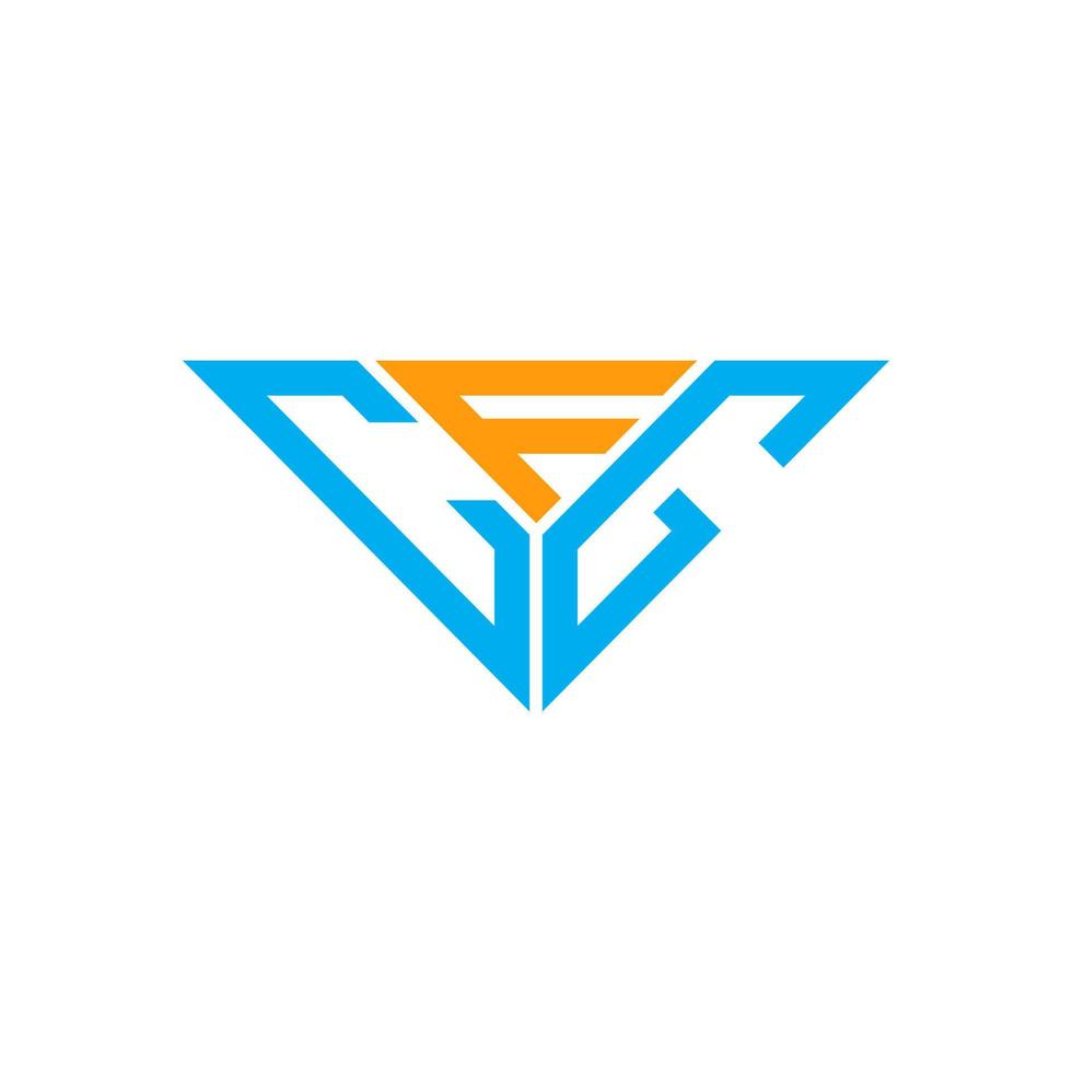 conception créative du logo de la lettre cfg avec graphique vectoriel, logo cfg simple et moderne en forme de triangle. vecteur
