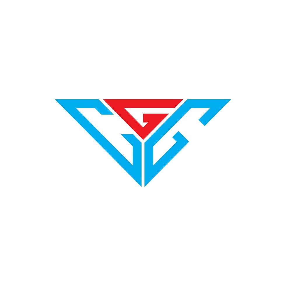 conception créative du logo cgg letter avec graphique vectoriel, logo cgg simple et moderne en forme de triangle. vecteur