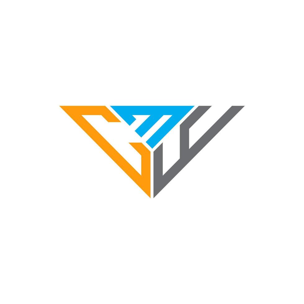 conception créative de logo de lettre cmy avec graphique vectoriel, logo cmy simple et moderne en forme de triangle. vecteur