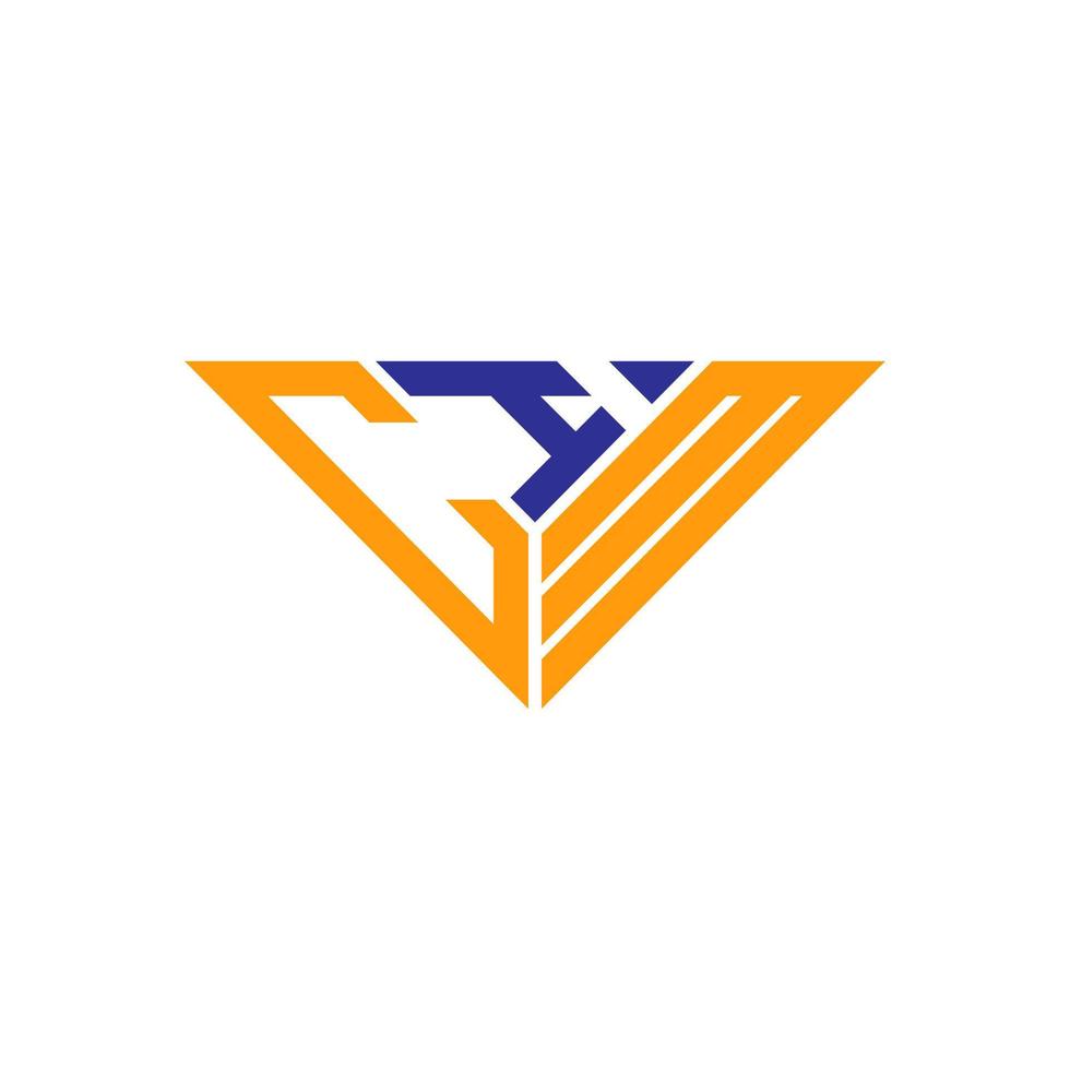 création de logo de lettre cim avec graphique vectoriel, logo cim simple et moderne en forme de triangle. vecteur