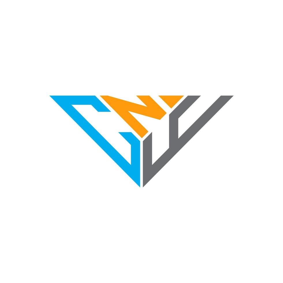 conception créative de logo de lettre cny avec graphique vectoriel, logo cny simple et moderne en forme de triangle. vecteur