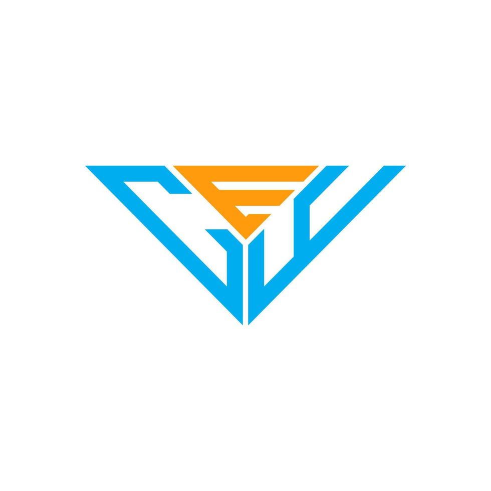 conception créative du logo de la lettre cey avec graphique vectoriel, logo cey simple et moderne en forme de triangle. vecteur