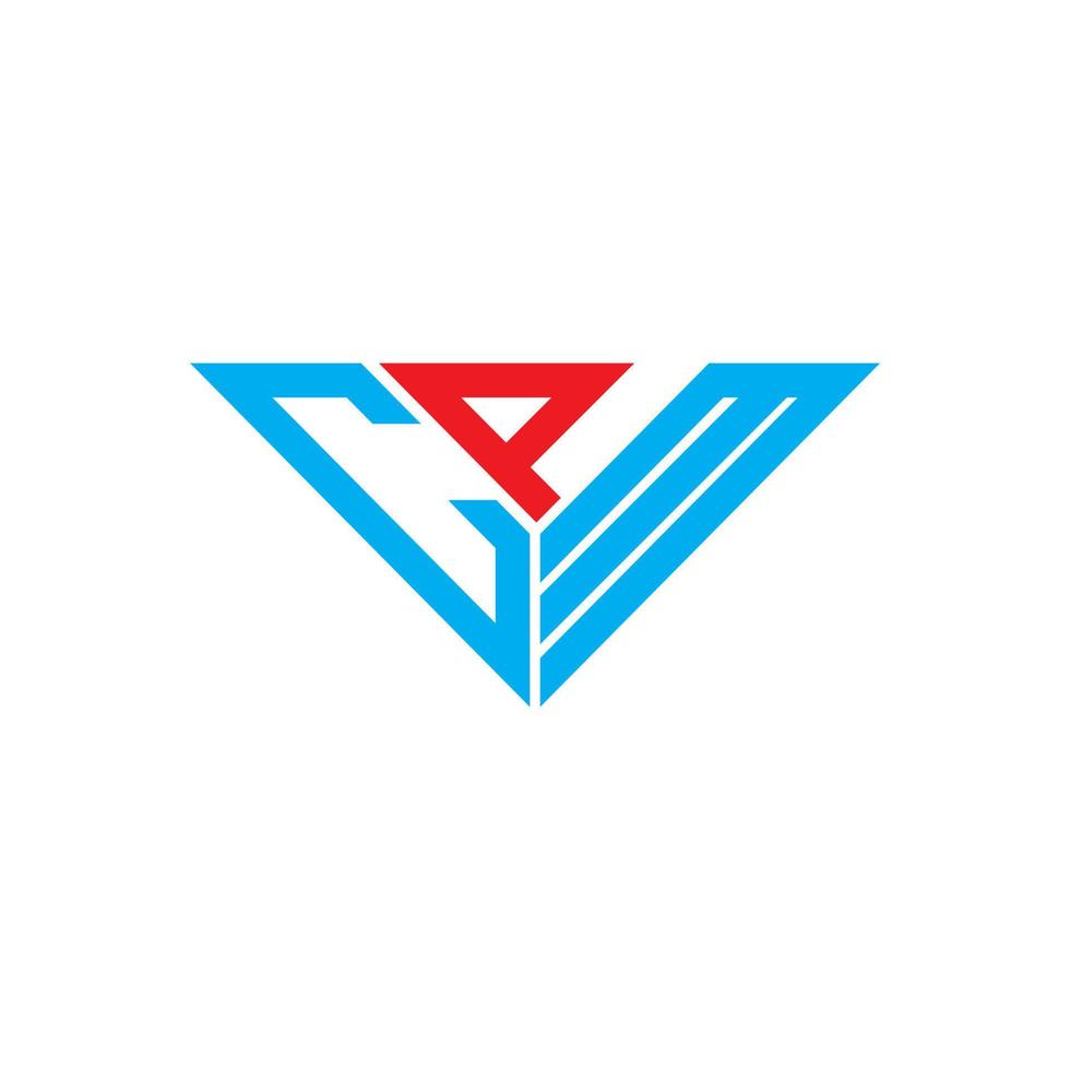 création de logo de lettre cpm avec graphique vectoriel, logo cpm simple et moderne en forme de triangle. vecteur