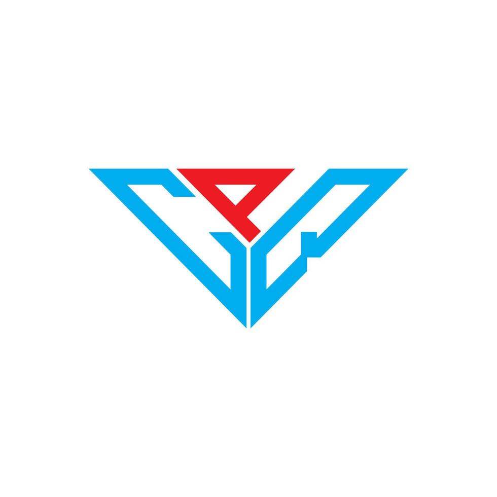 conception créative du logo cpq letter avec graphique vectoriel, logo cpq simple et moderne en forme de triangle. vecteur