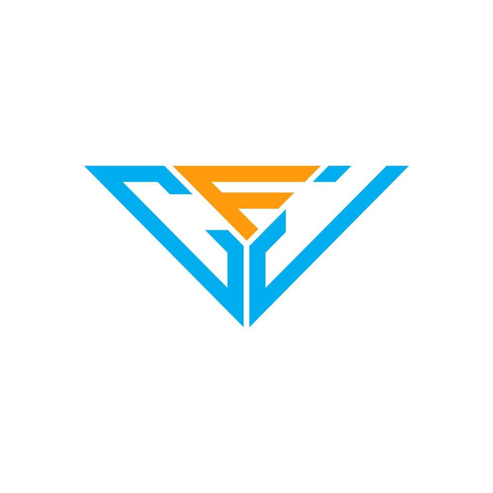 conception créative du logo de lettre cfj avec graphique vectoriel, logo cfj simple et moderne en forme de triangle. vecteur