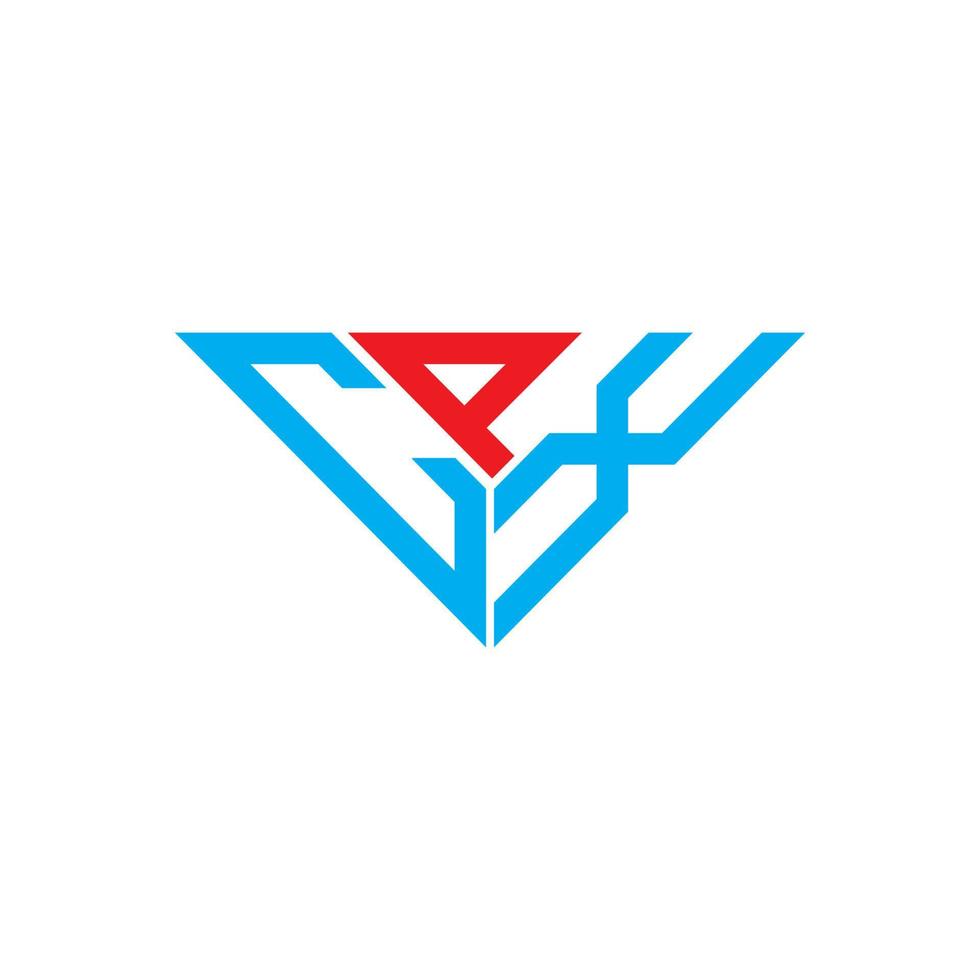 conception créative du logo lettre cpx avec graphique vectoriel, logo cpx simple et moderne en forme de triangle. vecteur