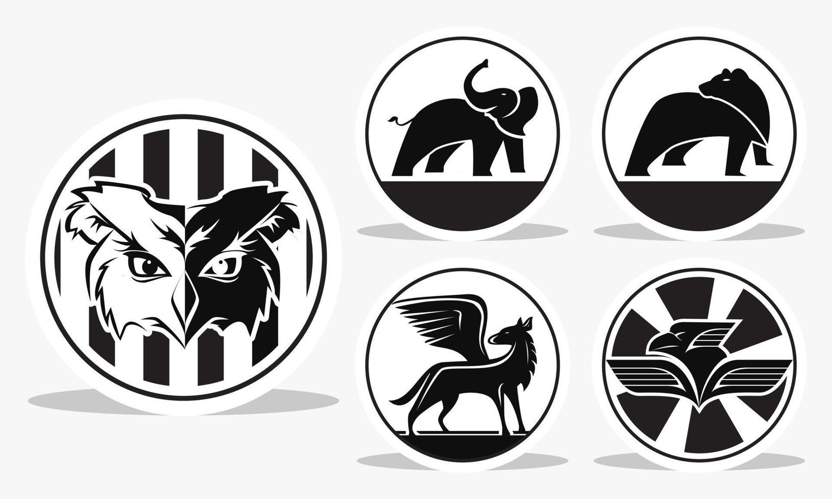 vecteur de logo emblème animal