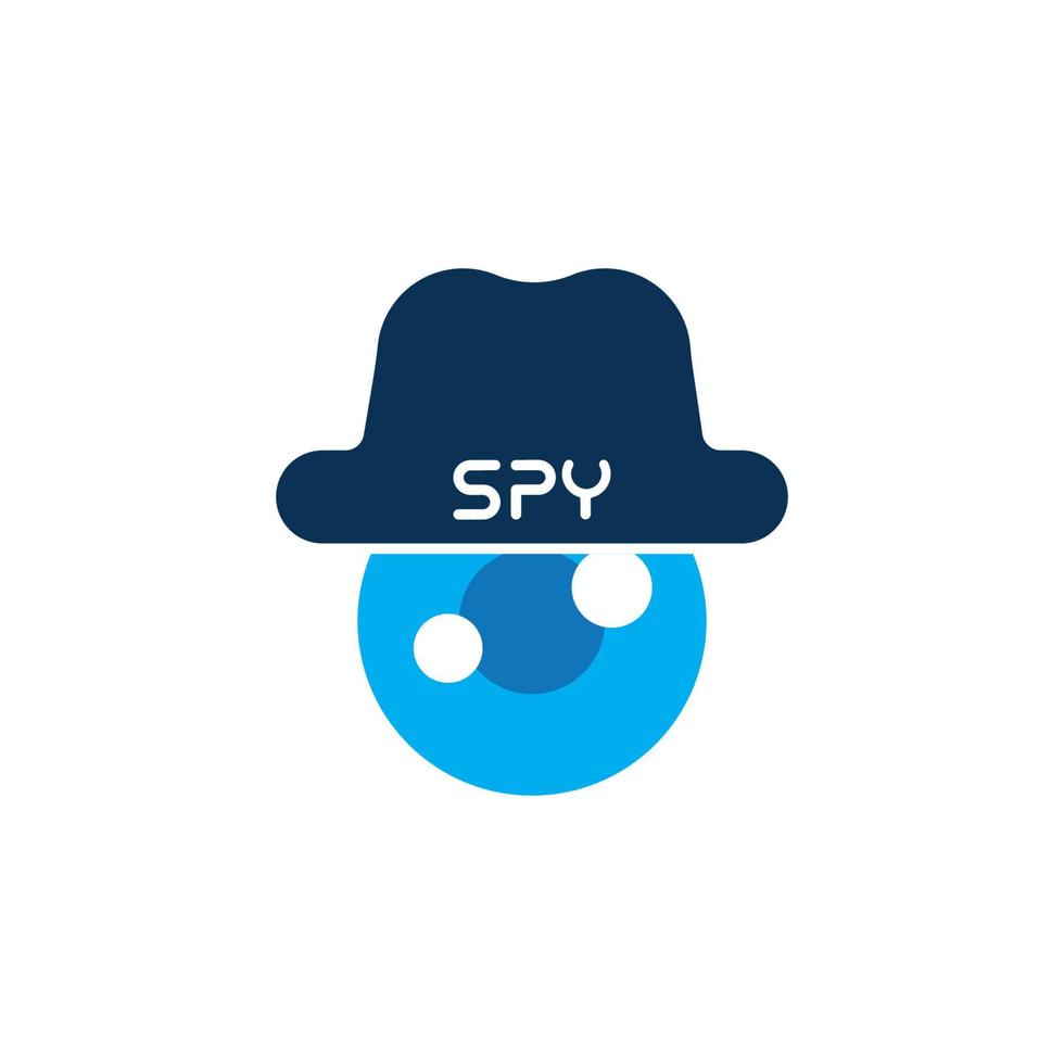 logo d'espionnage créatif et image d'icône vectorielle vecteur