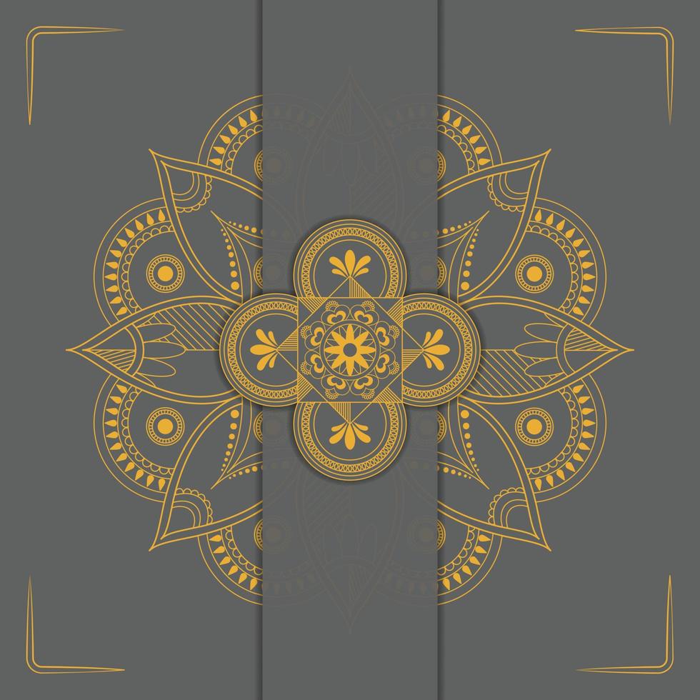 fond de mandala coloré haut de gamme avec motif arabesque vecteur